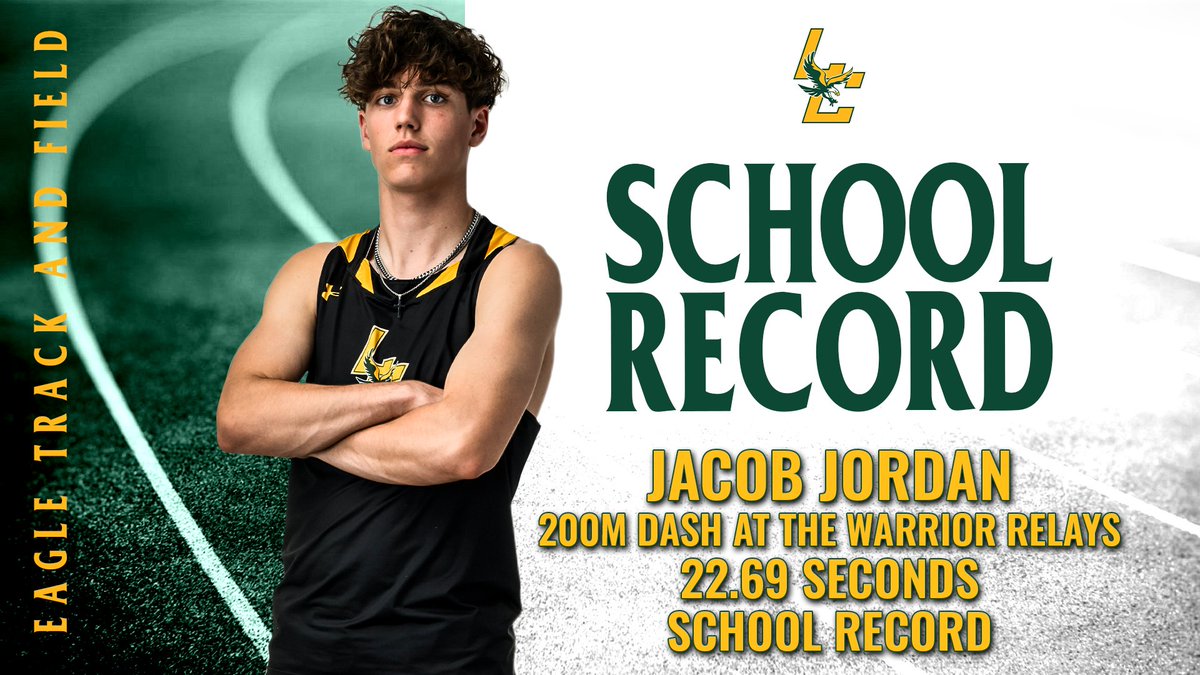 Congratulations to Jacob Jordan for breaking the school record in the 200M run last week at the Warrior Relays! The freshman breaks the record with an outstanding 22.69 second finish!