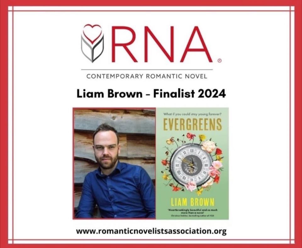 Evergreens is a finalist for the RNA Contemporary Romance Novel Award 🧡🎉🥳 We are thrilled for all of the finalists but particularly (the wonderfully talented) @LiamBrownWriter 👏 #finalist #rna #romanticnovelistsassociation #awards #shortlist