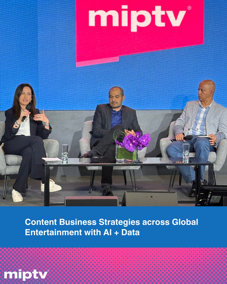 On stage now at #MIPTV: Content Business Strategies across Global Entertainment with AI + Data, with @Google and @Vitrina_ai.