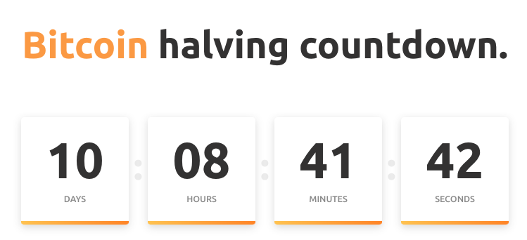 ParadigmaEdu's tweet photo. ⏰ Faltam só 10 DIAS pro HALVING do #Bitcoin