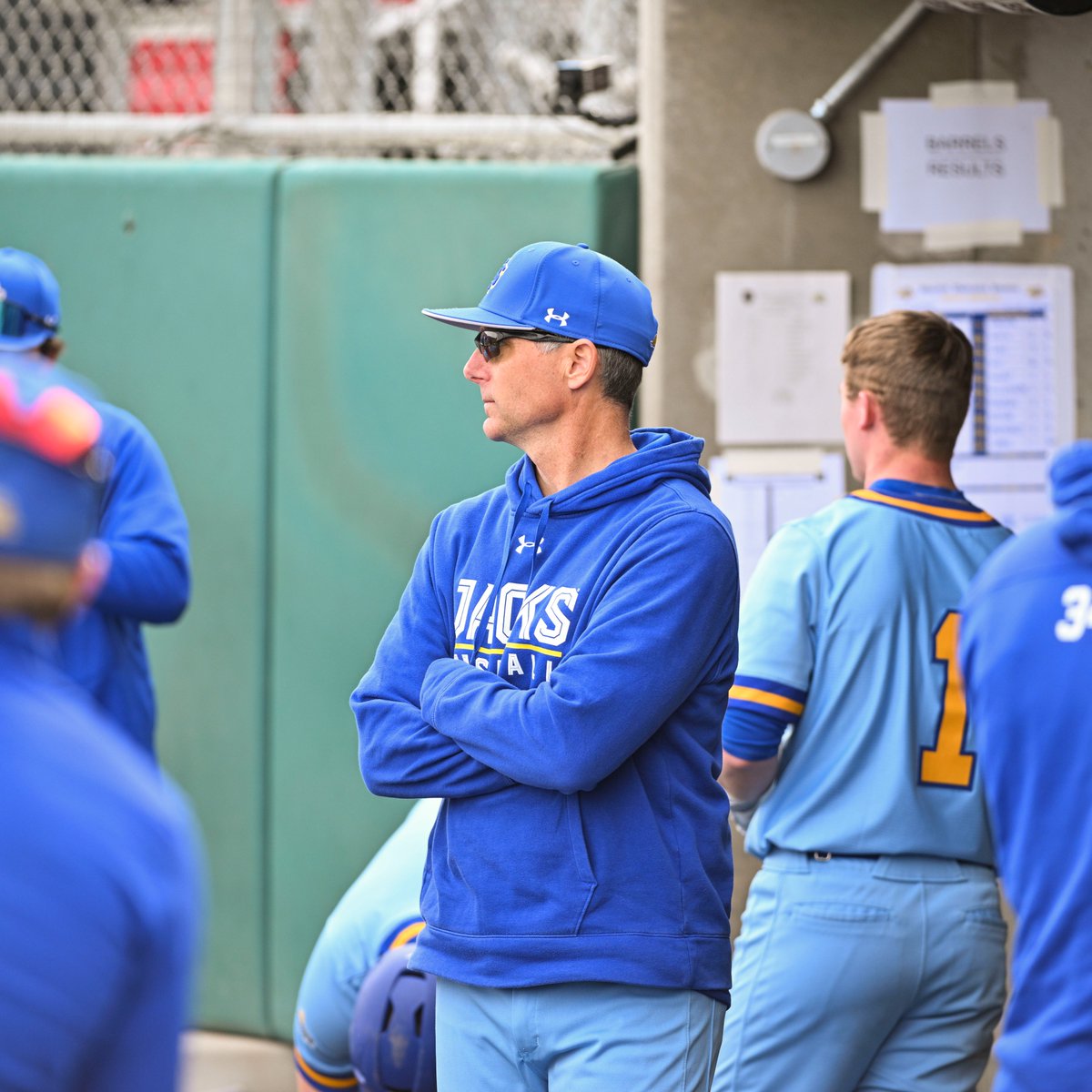 ICYMI | Rob Bishop earned his 700th career victory last week in a @GoJacksBaseball win over NDSU! 👏 The Jacks will play their HOME OPENER today at 3pm against Northwestern at Erv Huether Field! #GoJacks 🐰