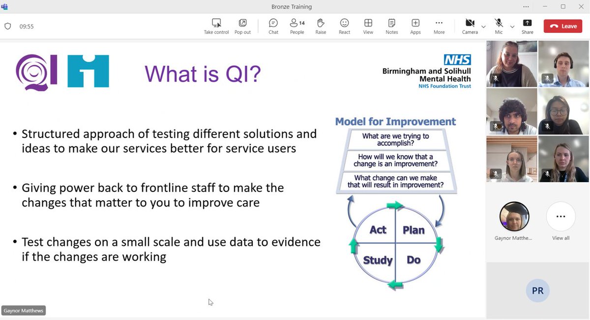 What is #QI? @bsmhft Colleagues joined the quest for QI knowledge in the recent QI Training course. QI Leads @Gaynorzzzz and @hevhurst led a brilliant Bronze QI training session exploring the Model for Improvement in depth📈. Inspiring QI minds to analyse aims & delve into data🤔