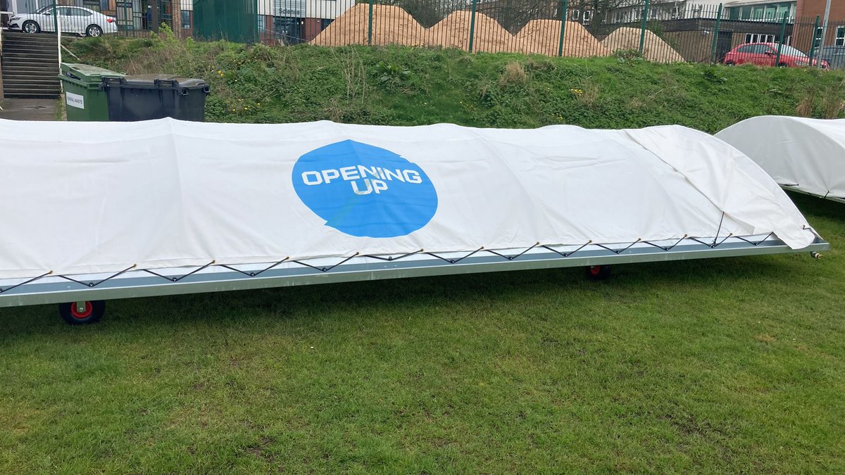 Thanks to @oldxavscc for having our logo on their new covers. Regrettably they are getting a lot of use at the moment ☔️ 🏏