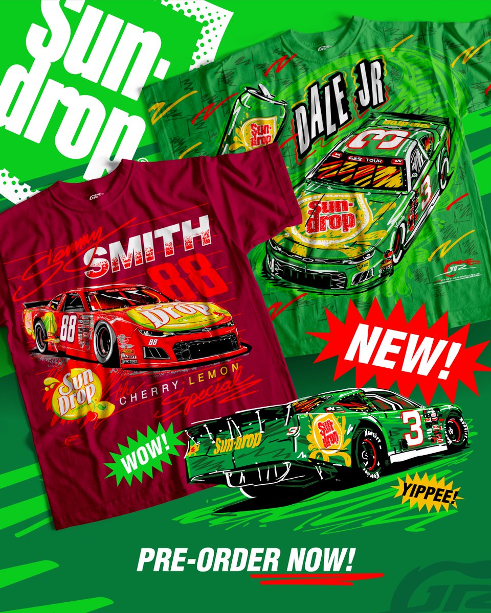 You’ve seen the cars, now get the merch (and a @SunDrop to celebrate). Link: bit.ly/3UbpcpJ