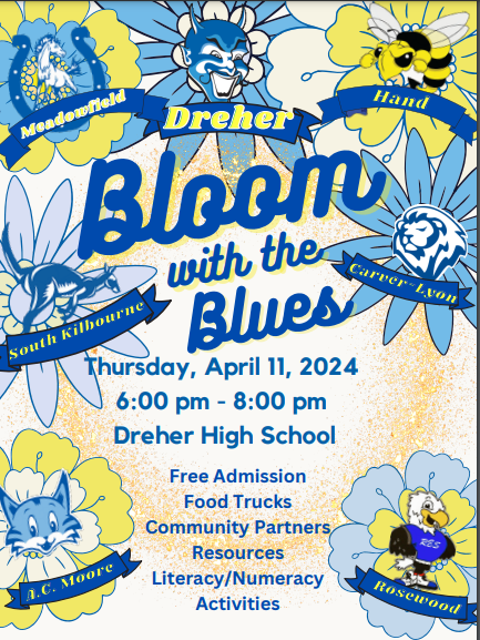 Join us for Bloomin with the Blues Thursday night at Dreher High School!
