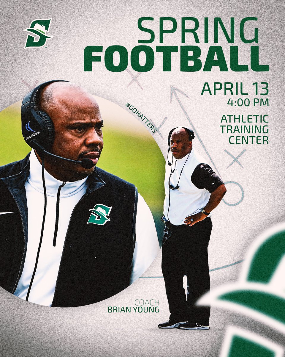 Stetson Football (@stetsonfootball) on Twitter photo 𝗦𝗽𝗿𝗶𝗻𝗴 𝗙𝗼𝗼𝘁𝗯𝗮𝗹𝗹 𝗶𝘀 𝗵𝗲𝗿𝗲‼️
Join us this Saturday for our Spring Game!
📍 ATC
🗓️ April 13th
⏰ 4:00 PM
🎟️ Free
#GoHatters | #HatAttack | <a href="/StetsonHatters/">Stetson Hatters</a> 𝗦𝗽𝗿𝗶𝗻𝗴 𝗙𝗼𝗼𝘁𝗯𝗮𝗹𝗹 𝗶𝘀 𝗵𝗲𝗿𝗲‼️
Join us this Saturday for our Spring Game!
📍 ATC
🗓️ April 13th
⏰ 4:00 PM
🎟️ Free
#GoHatters | #HatAttack | <a href="/StetsonHatters/">Stetson Hatters</a>