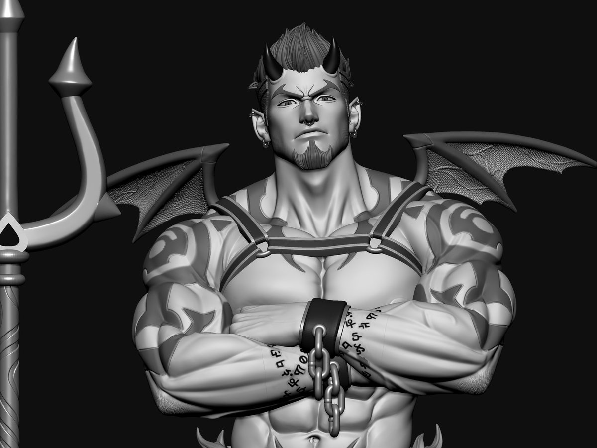 The next product is Samael, which is in cooperation with @RED_gart #figure #statue #NSFW #Samael #GentlemanStudio