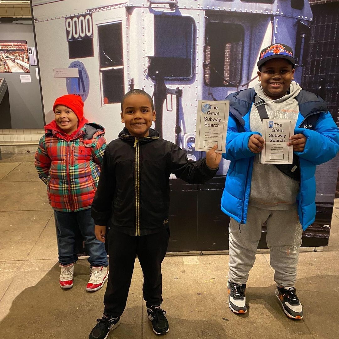 Visitors to the #NYTransitMuseum can pick up The Great Subway Search at the History on Wheels cart or from staff on the Museum platform! A treasure hunt of transit history, this activity is great for ages 6+. Plan your visit at nytransitmuseum.org/visit! 📷 @friendsnewyork_