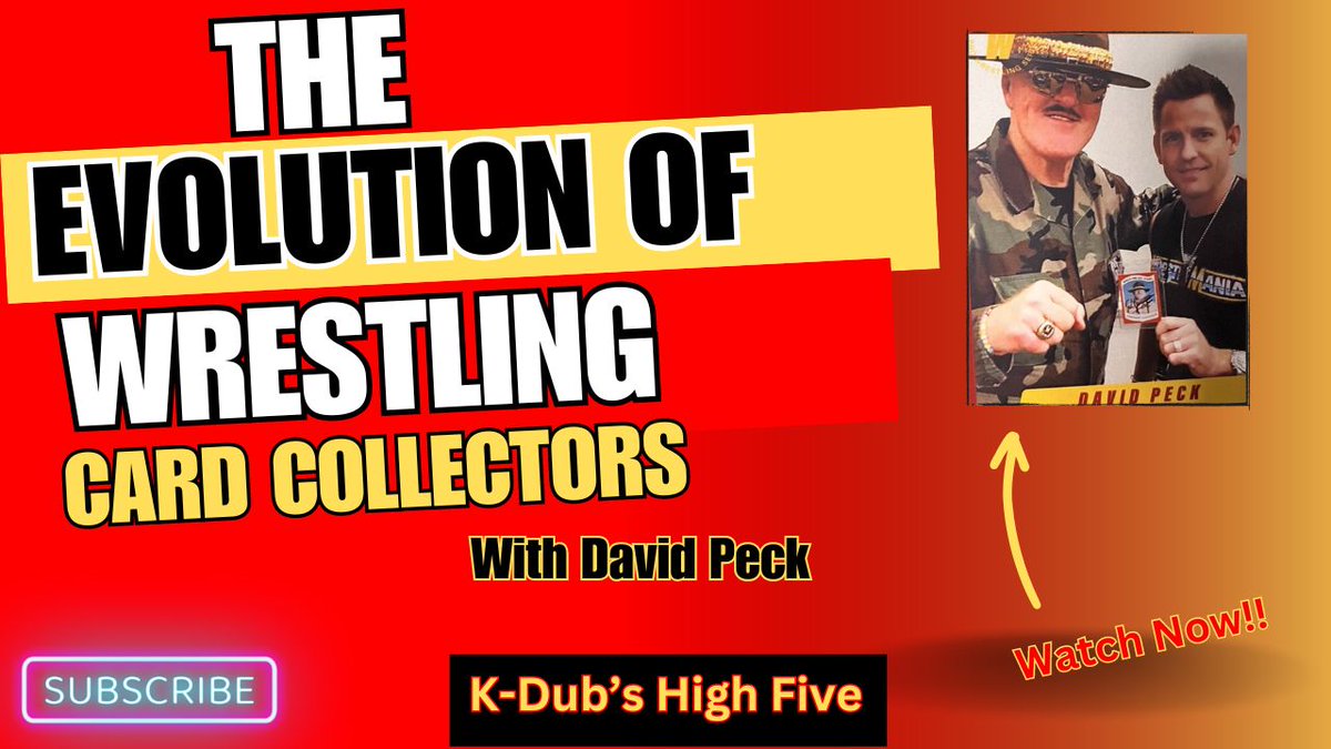 K-Dub's Hive Five Season 4 - Episode 13 - is LIVE!!! This week, David Peck @dpeck100 joins the High Five Table to discuss his INCREDIBLE Wrestling Card #PC, Grail Cards, & Wrestling Cards in Today's #TheHobby +More 👀 Watch FULL High Five interview HERE: youtu.be/vk73gFq4NPI