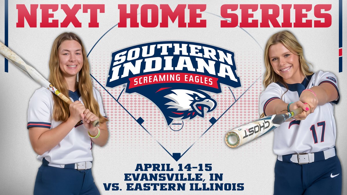 𝐁𝐚𝐭𝐭𝐥𝐞 𝐟𝐨𝐫 𝟏𝐬𝐭🥎🦅 @USISOFTBALL is back home Sunday and Monday in a battle of the top two teams in the OVC. Sunday's game is at 2 p.m. and Monday's doubleheader starts at Noon from USI Softball Field. Need you there! 🔗 bit.ly/3jDGwUG #GoUSIEagles #OVCit