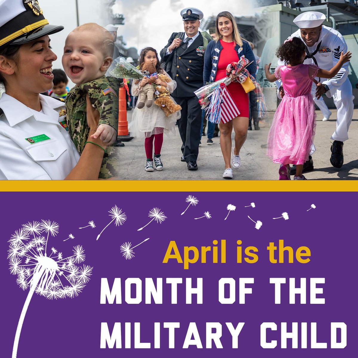 In celebration of #MonthOfTheMilitaryChild, the U.S. Navy applauds the resilience of military children everywhere. From adapting to frequent moves and dealing with family separations during deployment, they are some of the most adaptable and strong members of our Navy family. We