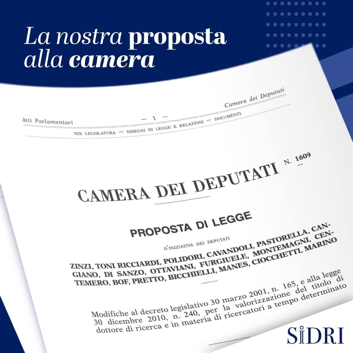 I traguardi si raggiungono un passo alla volta, e questo è uno di quelli importanti da condividere.

Da sempre #Sidri si impegna a far riconoscere il valore del titolo di #dottorediricerca, la proposta di legge da noi supportata è volta proprio a questo e ora è a <a href="/Montecitorio/">Camera dei deputati</a>.