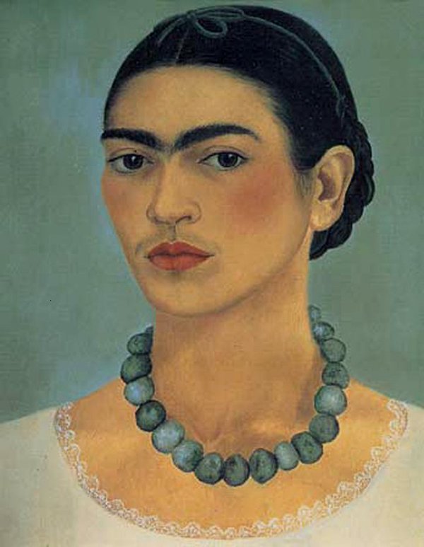 Self Portrait with Necklace, 1933 by Frida Kahlo #womensart