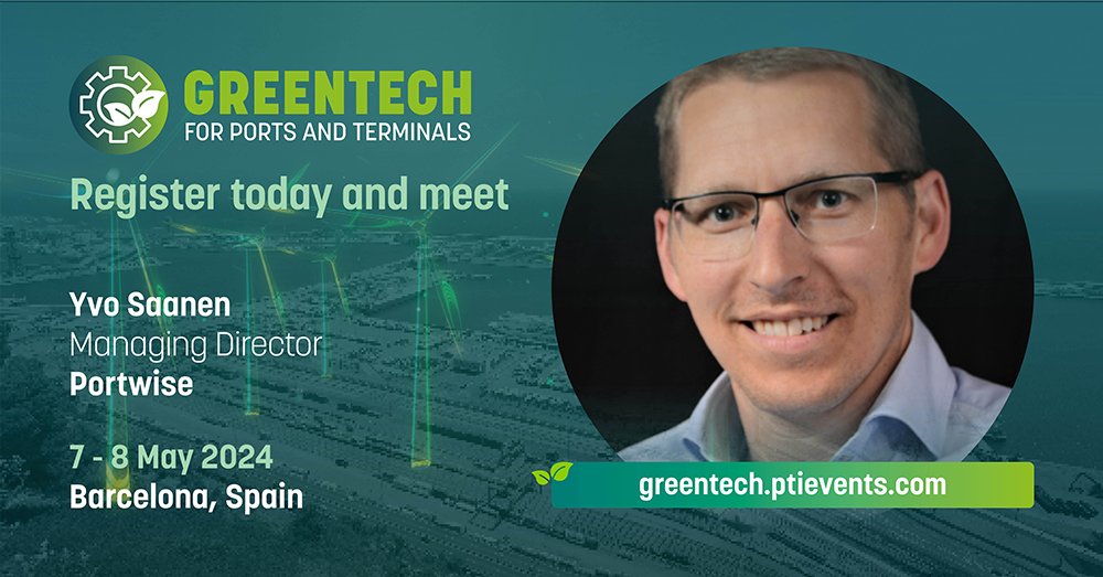 🔋Discussing all things Battery-Electric Container Handling Equipment, Yvo Saanen, #Portchain, will be joining our illustrious group #GreenTech2024 speakers! 🔋

Join us on May 7-8, 2024 to help us shape the future of Ports &amp; Terminals: bit.ly/3k61TeK