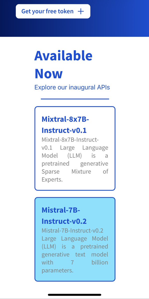 Public Cloud / AI / End-Point / Mixtral-8x7B API AI avec Mixtral-8x7B (et bientôt d’autres LLM) est en ALPHA. N’hésitez pas tester. endpoints.ai.cloud.ovh.net