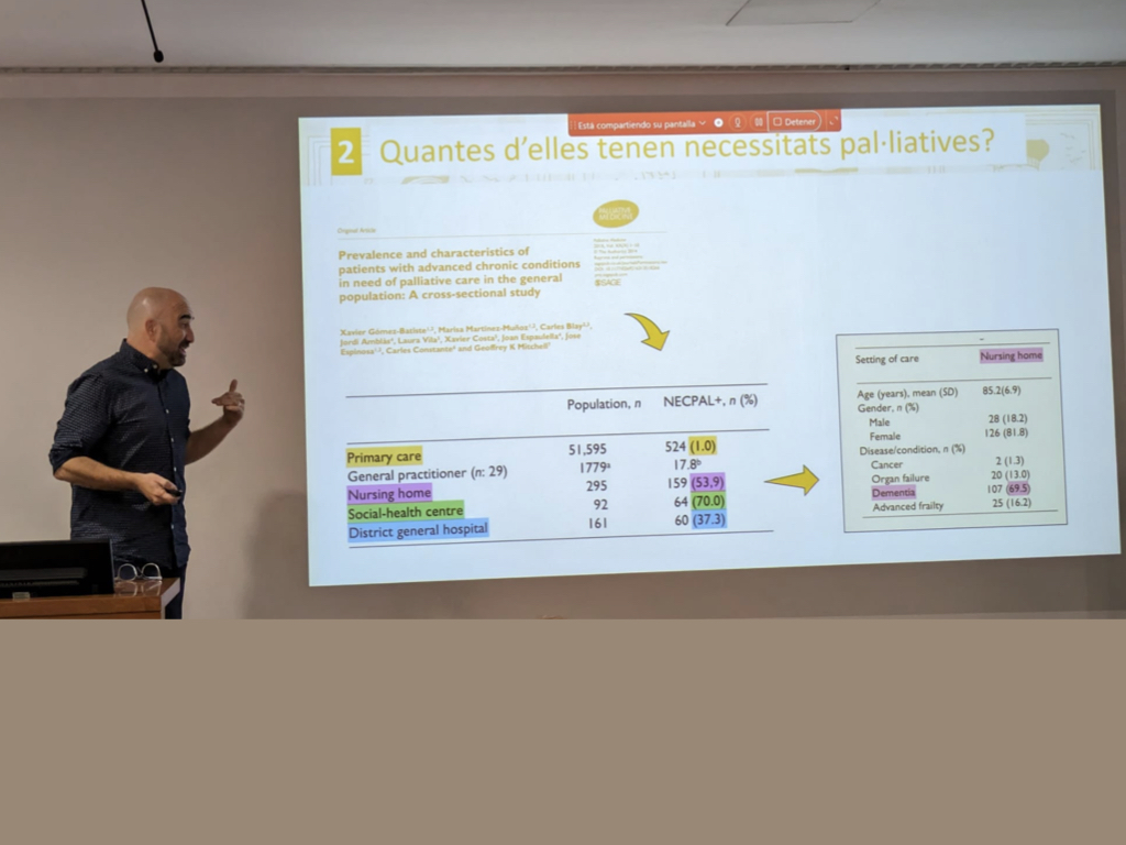 'Atenció pal·liativa a l´àmbit residencial: de la teoria a la pràctica' Conferència plenària amb Dr @jordiamblas. #Updatecp24 Molt per fer, fem-ho junts! (Atenció primària, equips de suport)