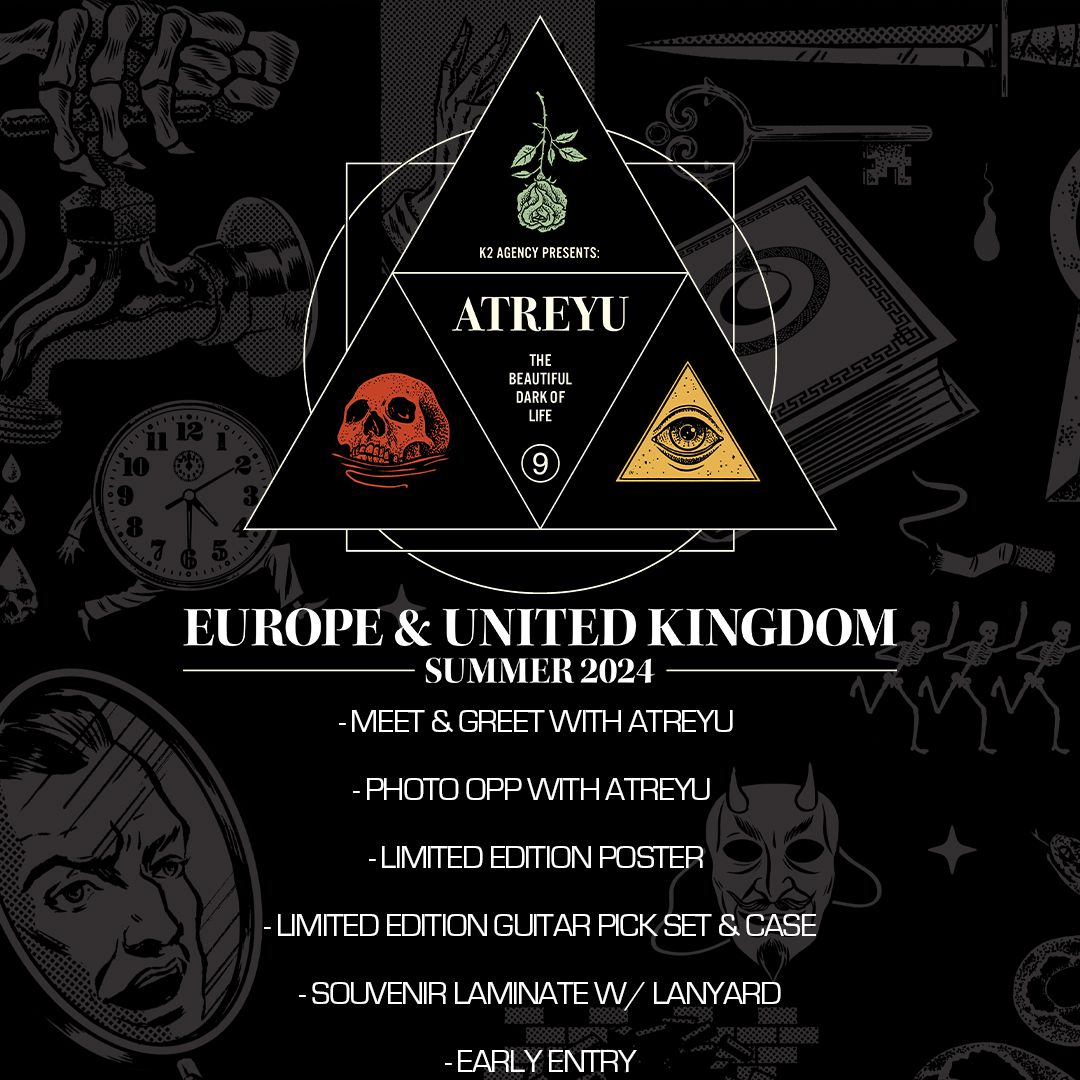 Just a couple of months until we’re back in the EU/UK for our tour. Get your tickets and VIP at atreyuofficial.com!