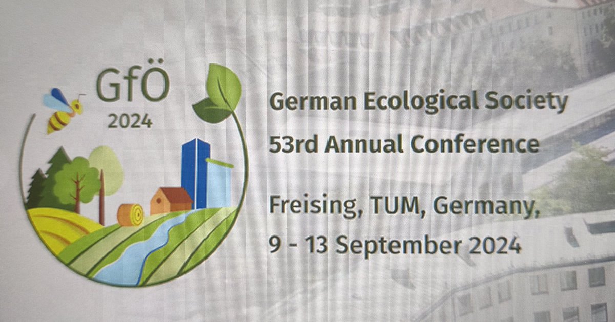 @GfoeSoc @TU_Muenchen Together with @Marie_Suen I will chair a session on 'Multiple Stressors in Global-Change Ecology' at this year's @GfoeSoc Meeting #Gfoe2024 Interested in contributing? Submit your abstract by May 10th! gfoe-conference.de/index.php?cat=… @GlobalChangeEco @Uni_WUE @idiv @UniLeipzig