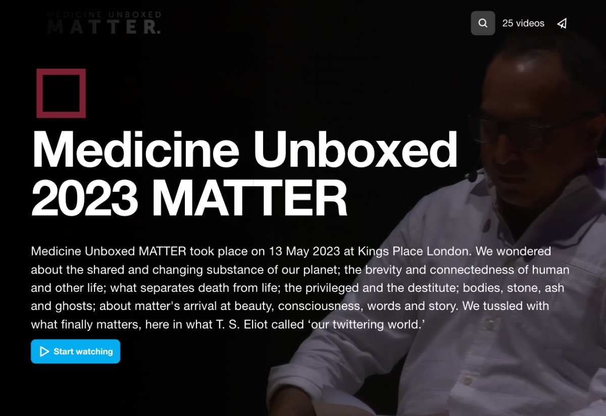View the video from Medicine Unboxed MATTER, and from our other events, on @Vimeo. You can also listen to audio from our events on @SoundCloud and @Spotify #medhums #medicine