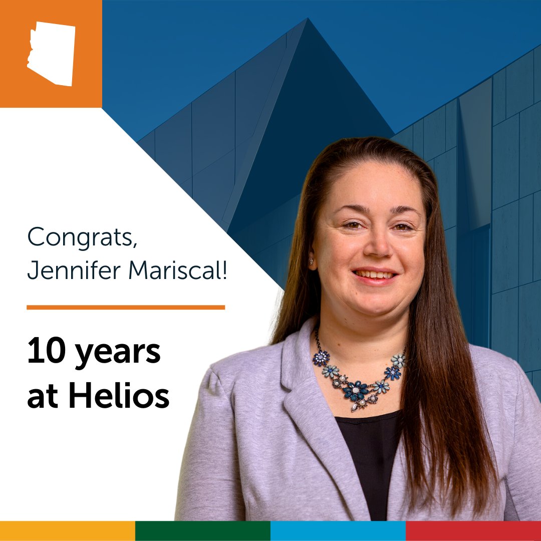 Happy 10-year Helios anniversary, Jennifer Mariscal! 🎊 As our Business Services Assistant, Jennifer is an integral part of the Helios Education Campus team managing facility needs and coordinating logistics for a variety of events held in our convening space. #WeBelieveHelios