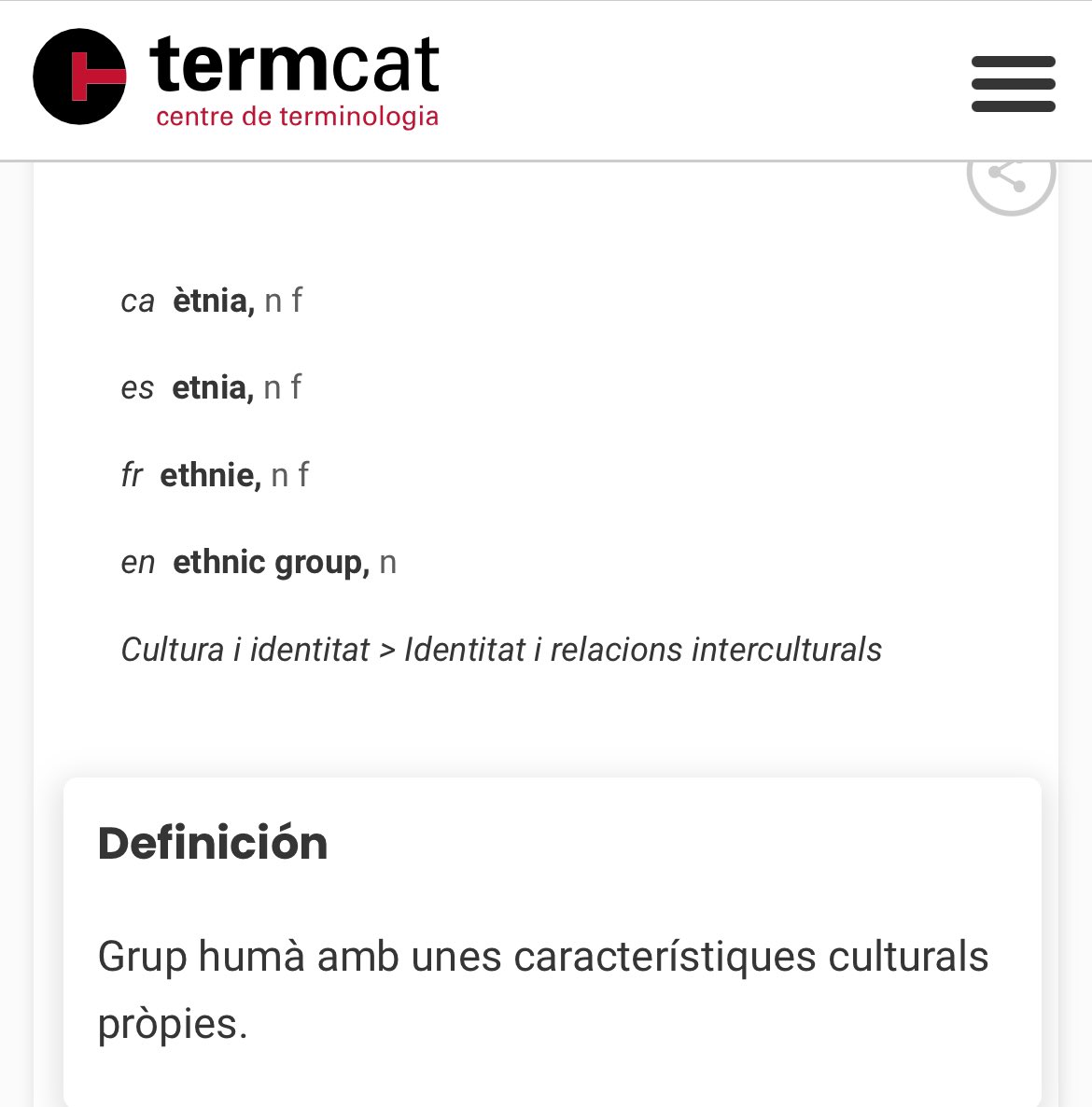 pharma_portulas's tweet photo. @albertsalame Mira't la definició "d'ètnia" que dóna el Termcat i l'IEC, puto subnormal 👍
https://t.co/lpUI6J4TBa https://t.co/FAgyeMpeNW