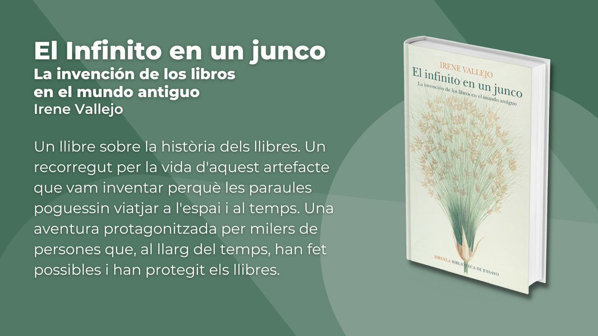 Aquest abril et portem novetats literàries! 📕 de @edicionesiruela @irenevalmore. 🆕a la #bibupcvilanova! ✅discovery.upc.edu/permalink/34CS… ➕ novetats a: ja.cat/novetats_bibup… #HistoriaDelLlibre #Llibre #IreneVallejo