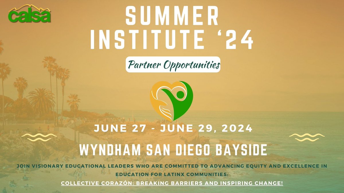 🤝 Embrace the opportunity to partner with CALSA for our Summer Institute '24 and regional events! Showcase your brand alongside visionary leaders shaping the future of education. Join us June 27-29 in San Diego and at local events year-round!🙌🏽 lp.constantcontactpages.com/cu/o13KzMA/CAL…