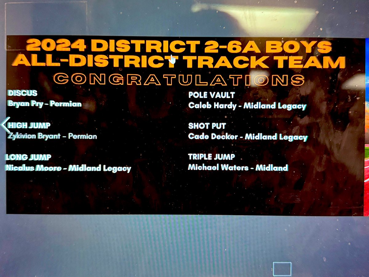 Congrats on our All-District Track recipients.