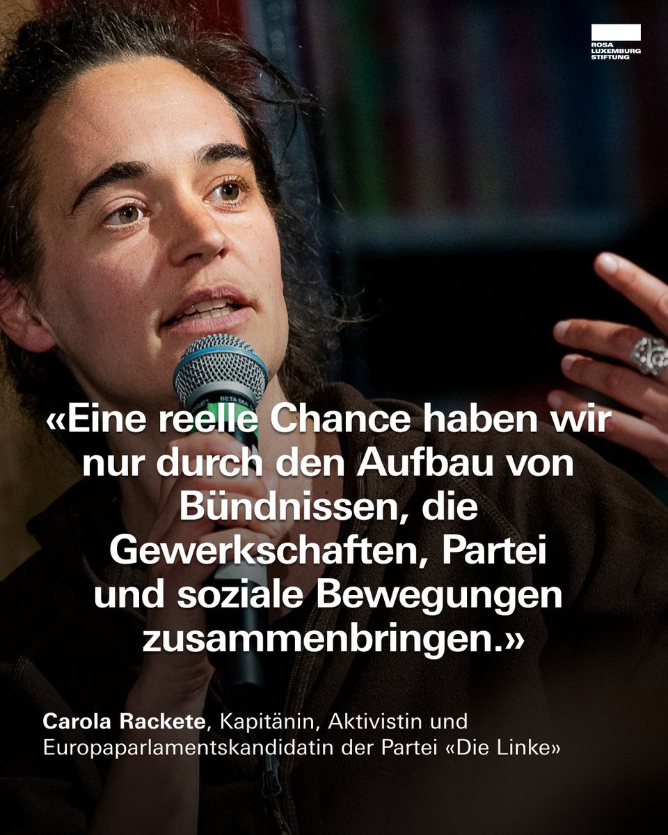 Bei der Wahl des EU-Parlaments tritt die Aktivistin #CarolaRackete als Spitzenkandidatin der Partei Die Linke an. Wir sprachen mit @CaroRackete über ihre politischen Prioritäten in- und außerhalb des Parlaments. 👇 rosalux.de/news/id/51870