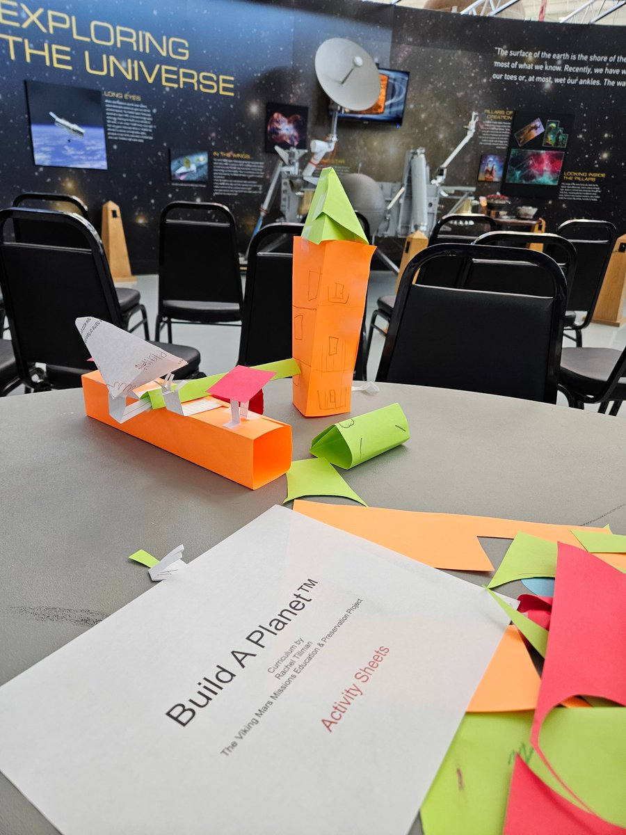Today's Viking Presentations &amp; Build A Planet activity had terrific young innovators with great team work, and unique planets were created! We had Special Guests Bill and Sharon Viking Team members from JPL! Thank you <a href="/EvergreenMuseum/">Evergreen Aviation & Space Museum</a>  for hosting and providing terrific support!