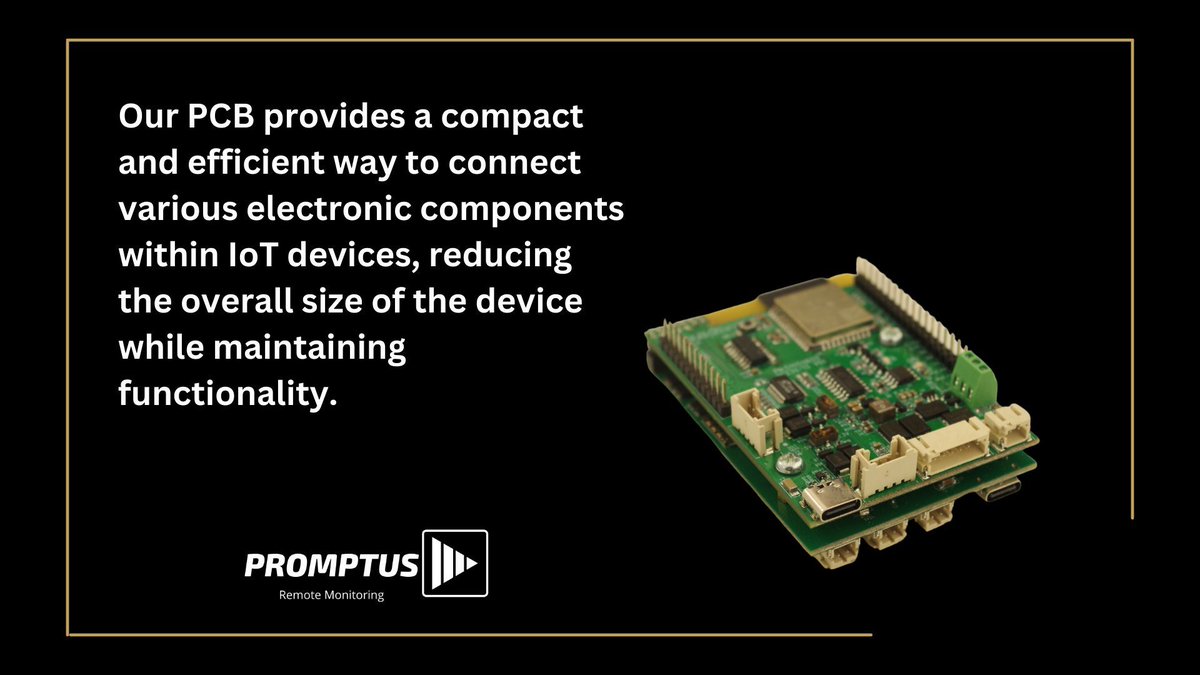 The design of the PCB for IoT should consider factors like size constraints, power efficiency, signal integrity, and reliability. 

📈 By carefully laying out the traces and components, our R&amp;D team are able to optimise the performance of the IoT device.

promptusltd.com/manufacturing