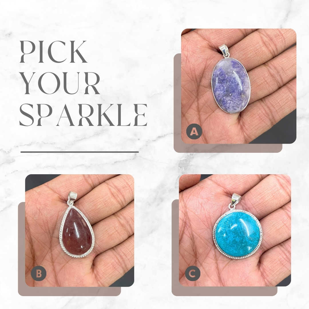 Let your favourite jewel shine bright in the comments! Which pendant steals your heart?

#jewelscraze #pendantcollection #handcraftedmagic #gemstonejewelry #jewelrylove #jewelryforher #silverjewelry #jewellerystyle #fashioninspo