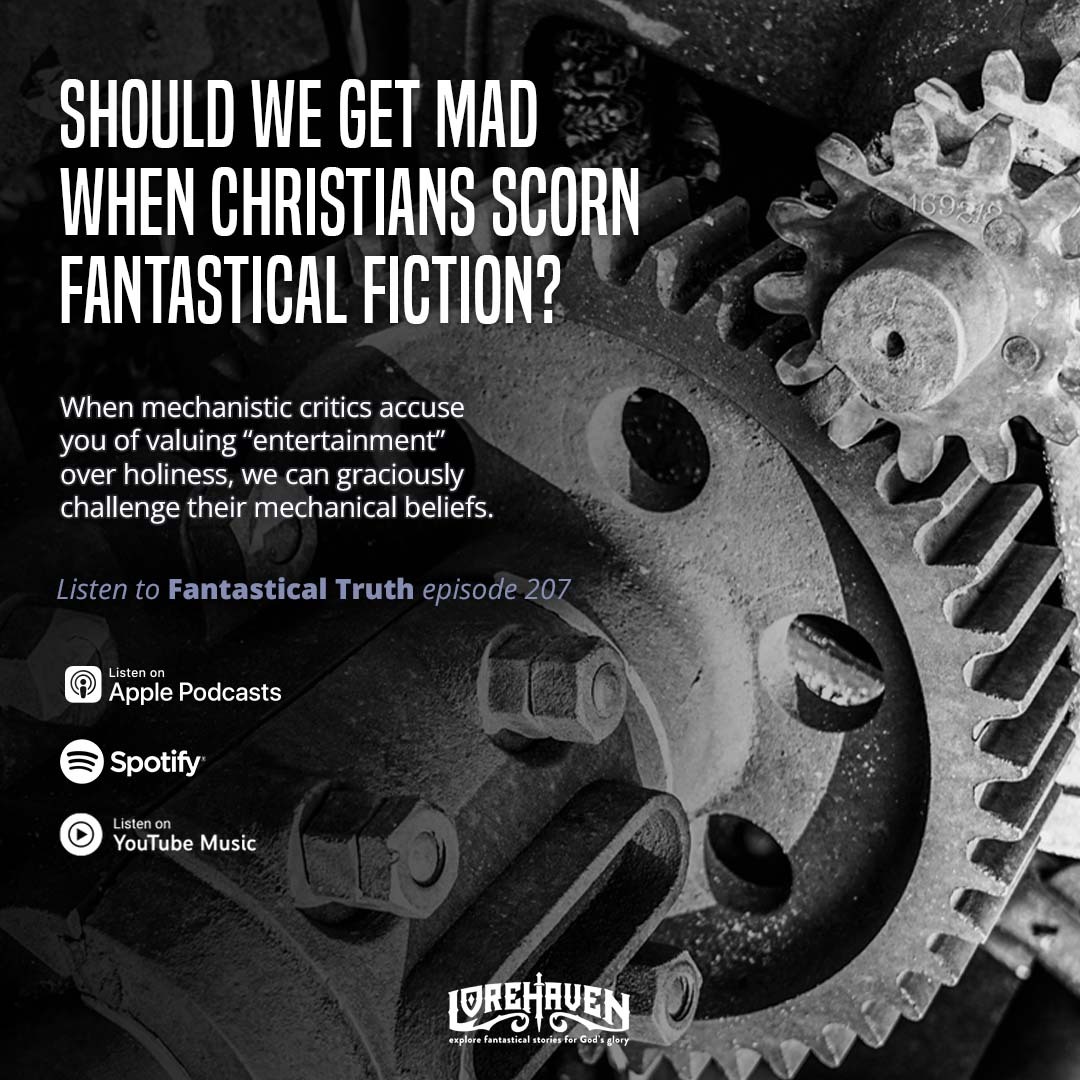 Lorehaven (@lorehaven) on Twitter photo 🤨 Grandma is not happy because you wore that Harry Potter shirt…
Today, @estephenburnett and <a href="/ztrussell/">Zackary Russell</a> review some of the best biblical reasons for fantastical fiction. Then we apply these defenses to help discern when to ignore bad critics and when to swashbuckle good ones. 🤨 Grandma is not happy because you wore that Harry Potter shirt…
Today, @estephenburnett and <a href="/ztrussell/">Zackary Russell</a> review some of the best biblical reasons for fantastical fiction. Then we apply these defenses to help discern when to ignore bad critics and when to swashbuckle good ones.