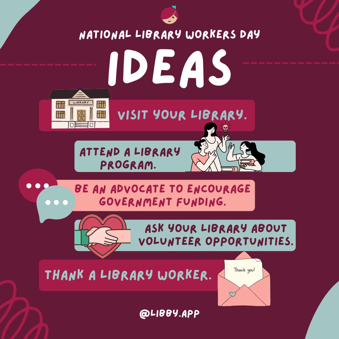 It's #NationalLibraryWorkersDay, a time to recognize #library staff for their contributions in transforming lives &amp; communities. 📚 Consider supporting your #library &amp; those who make it a welcoming place. 🤝

See ways you can support your library here: bit.ly/3wp8Vnp ❤️
