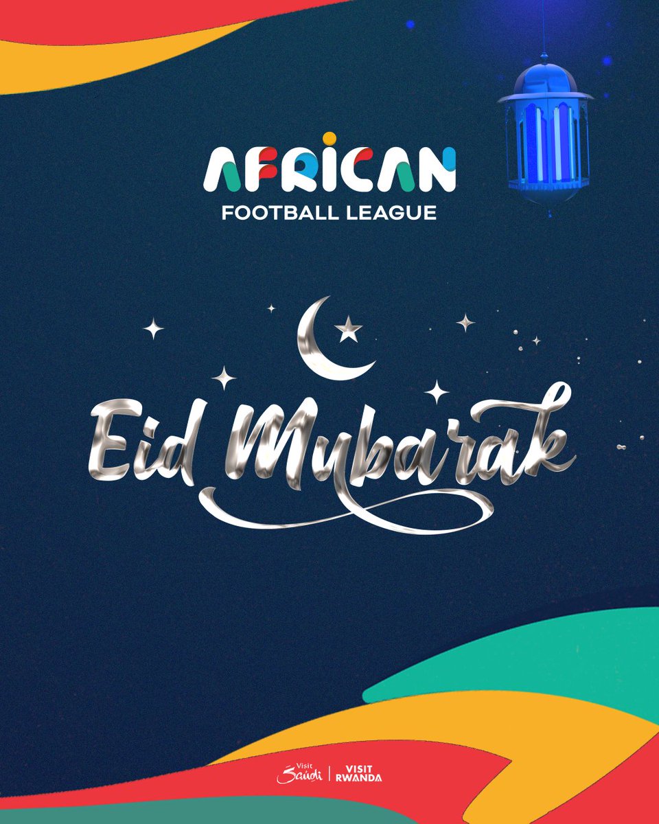 Wishing you a blessed Eid al-Fitr filled with love, peace, and happiness 🤩🎇 #AFL | #CAF | #FIFA