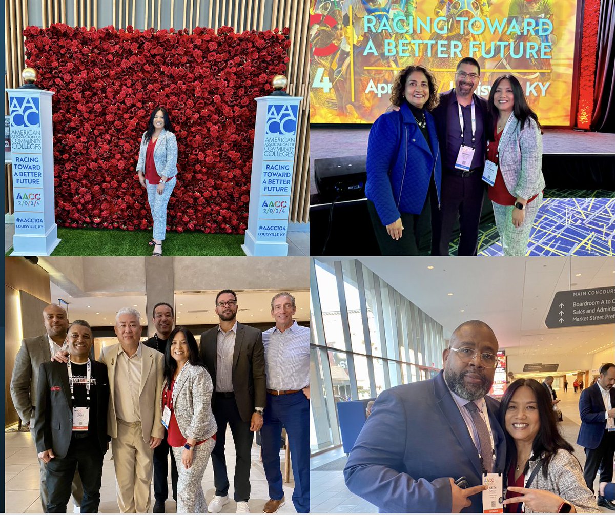 Absolutely ❤️ seeing my @CalCommColleges peeps at #AACC2024 Convention, 'Racing Toward a Better Future'! What a terrific theme to kick off Community College Month in April! #Proud to rep CA on the Board of Directors along w/ #DrSunnyCooke #MichaelGuitierrez! @Comm_College