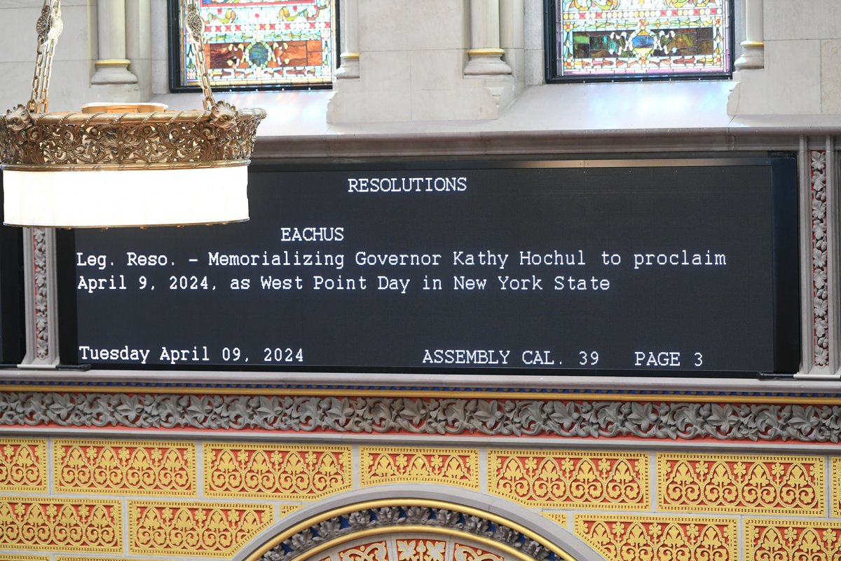 The #NYSAssemblyMajority is proud to celebrate West Point Day, recognizing and honoring the cadets of the United States Military Academy at West Point. The courage and strength of these young service members will ensure the safety of our nation far into the future.