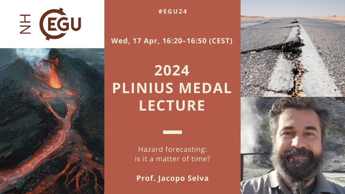 🚨 Don’t Miss This! 🚨 HAPPENING IN 1 HOUR AT #EGU24 🏅NH Division Medal & Award Lectures MAL25-NH: Plinius Medal Lecture by Jacopo Selva 📆 Wed, 17 Apr 🕒 16:20–16:50 CEST 📍Room C Info: meetingorganizer.copernicus.org/EGU24/EGU24-42…