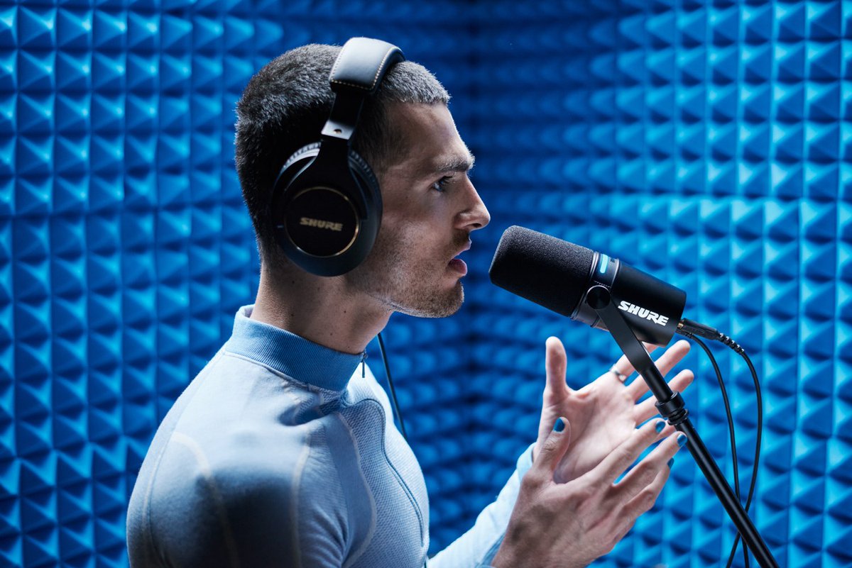 With streamers and podcasters in mind, @shure is launching the MV7+. This elevated dynamic mic features a new customizable LED touch panel for level monitoring and muting, real-time denoiser, digital popper stopper, and USB-C and XLR connectivity: bit.ly/ShureMV7PLUS