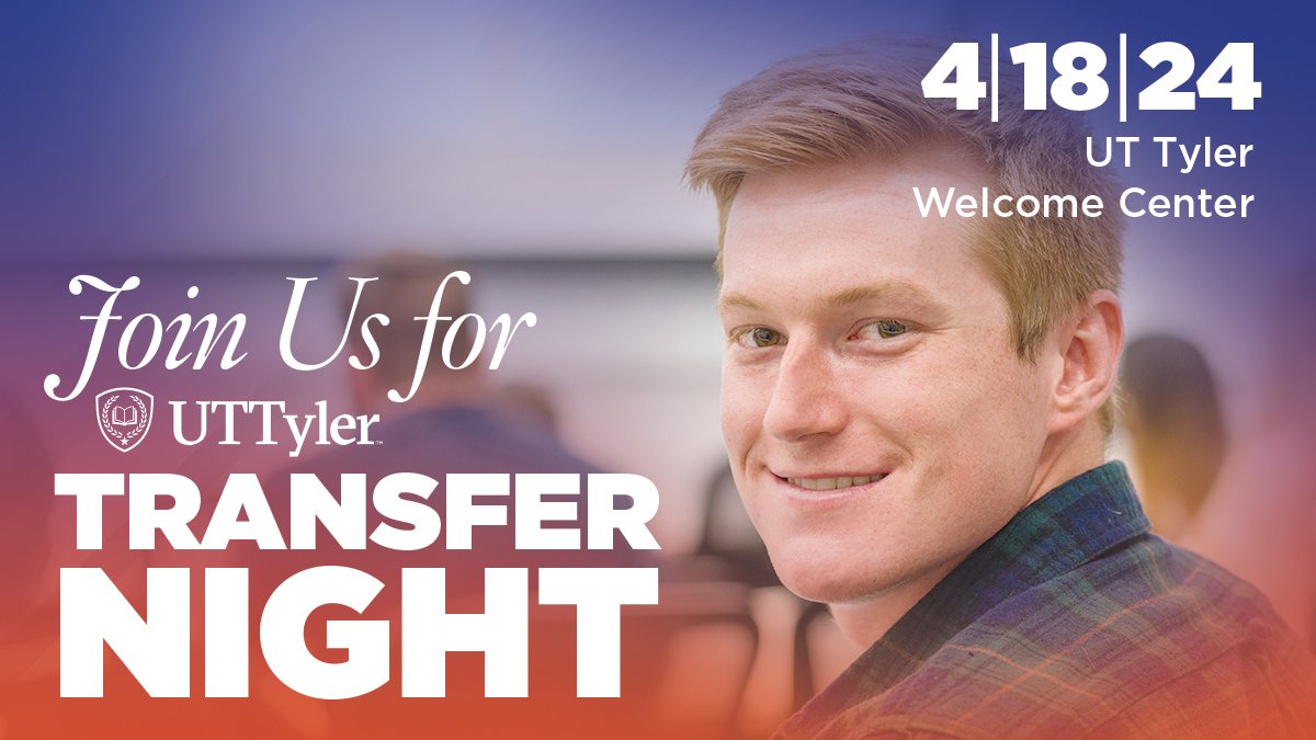 Explore the endless possibilities at UT Tyler during our Transfer Night event on April 18! Secure your spot by registering now. 🤩 #UTTylerTransfer bit.ly/4739Uqw