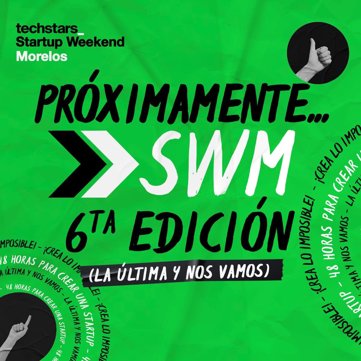 Me emociona mucho poderles anunciar que se va a hacer la 6ta edición del Startup Weekend Morelos, gracias a las y los jóvenes que han hecho esto posible 💚 ¡Esperen muy pronto más noticias!