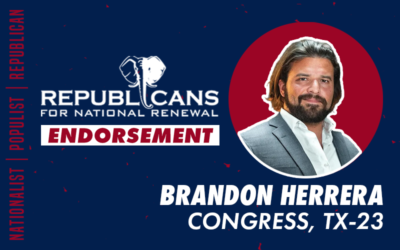 “<a href="/TheAKGuy/">Brandon Herrera</a> is up against one of the worst RINOs in the country, the disgraced America Last Congressman Tony Gonzales. ... Herrera is the patriot we need to remove Gonzales and send a shockwave through the Washington establishment."
– <a href="/MarkIvanyo/">Mark Ivanyo</a>