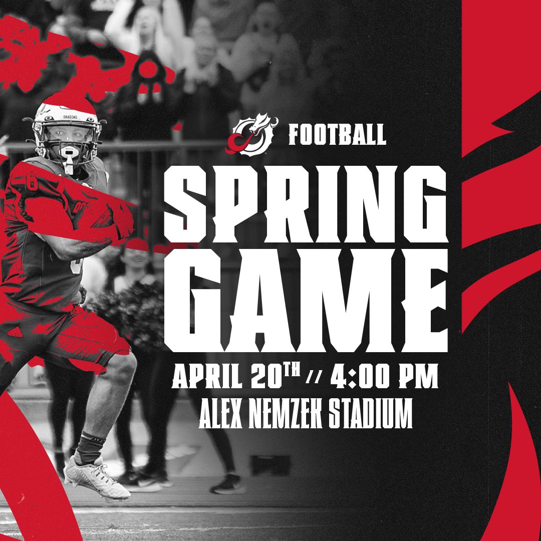 Our Annual Spring Game is back! Hope to see #DragonNation back at Scheel’s Field in a few weeks! All are welcome to attend and watch some Dragon Football! #TheDragonWay