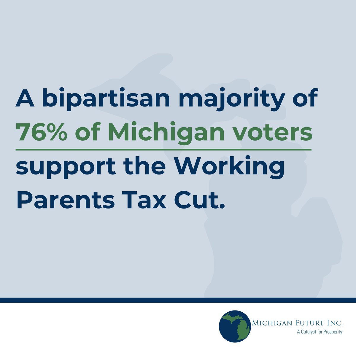 A recent poll found that a majority of Michigan voters from both sides of the aisle agree that putting more money in the pockets of working parents would do more to help them keep up with the cost of living than more state-funded programs. 

Learn more: bit.ly/4aPTRy3