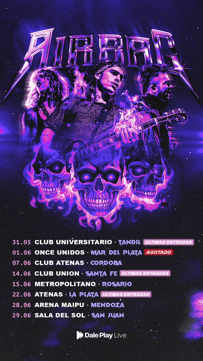 Se agota la gira!!!! Increíble!!! 🤘🏼💀❤️ linktr.ee/giraairbag