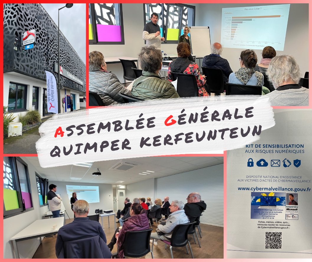 Accueillons nos sociétaires! Samedi, les administrateurs et salariés de la ccm de Quimper Kerfeunteun ont profité du moment privilégié de leur Assemblée Générale pour les sensibiliser à la cybersecurité.