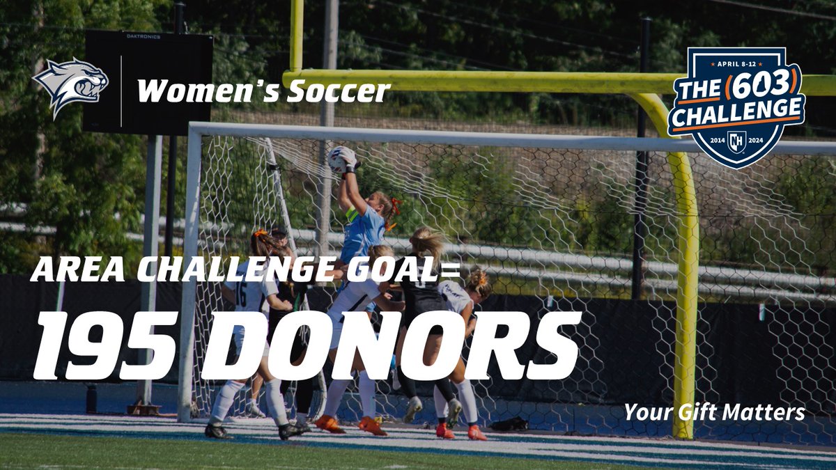 Make your gift today to help us reach our donor goal! Donate Here ➡️ tinyurl.com/UNH603WSOC #UNH603 #BeTheRoar
