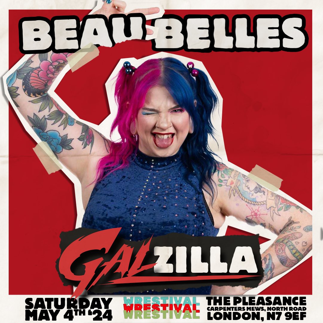 Making her return after a blood spattering debut, Typhoid Mary is back! Or <a href="/_BeauBelles/">Beau Belles</a> as you may know her. Either way she’s repping East London at Galzilla on Saturday 4th May. Ticket link in bio!