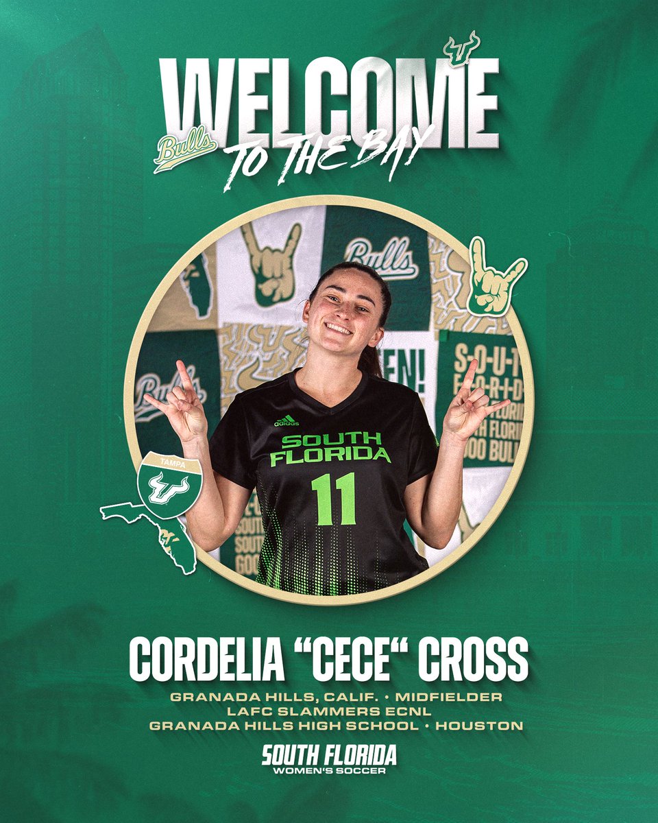Welcome to Bulls Nation Cordelia "Cece" Cross!! We can't wait to have you join our family!! 

· Appeared in 52 matches, including 34 starts at Houston
· Tallied six goals and two assists for her collegiate career

HornsUp🤘
