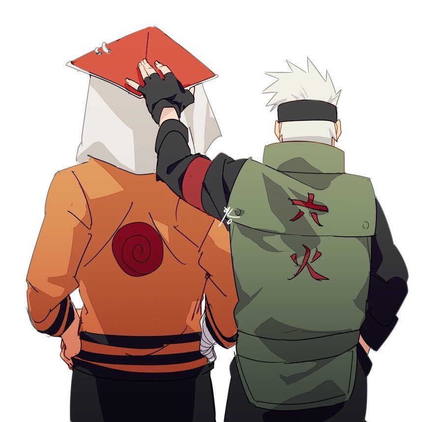 4th_tsunade's tweet photo. Naruto and Kakashi https://t.co/RYX32vP8x4